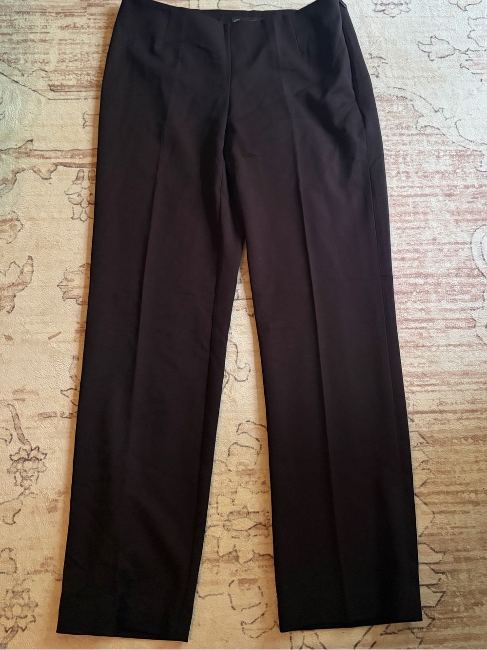 Women's Black Straight-Leg Trousers